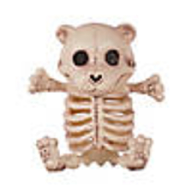 13 1/4 Sitting Bear Plastic Skeleton Halloween Tabletop Decoration
