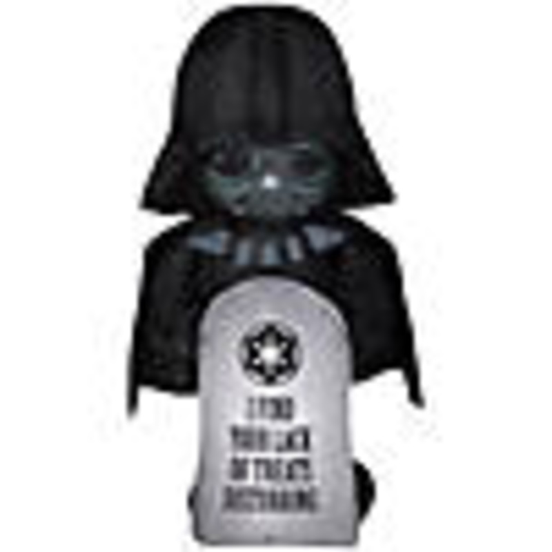 42 Airblown Blowup Inflatable Stylized Darth Vader with Tombstone Halloween Outdoor Yard Decoration
