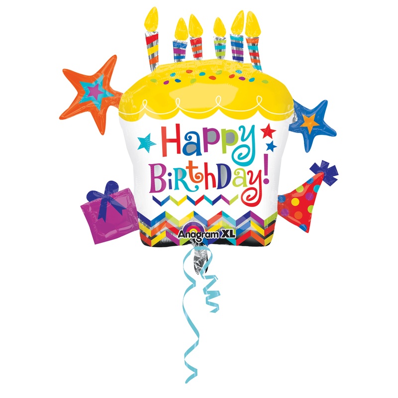 Foil balloon cupcake Happy Birthday