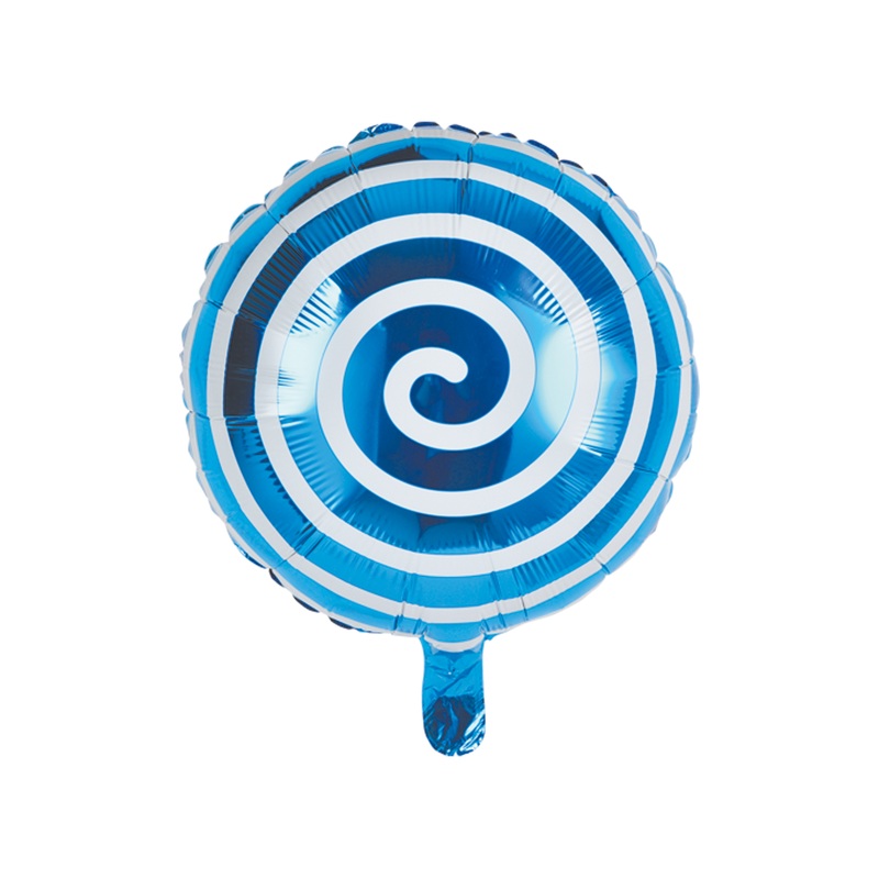 Foil balloon Lollipop metallic blue 45cm