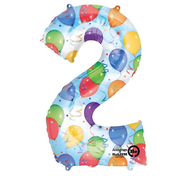 Number balloon 2 motley 88cm