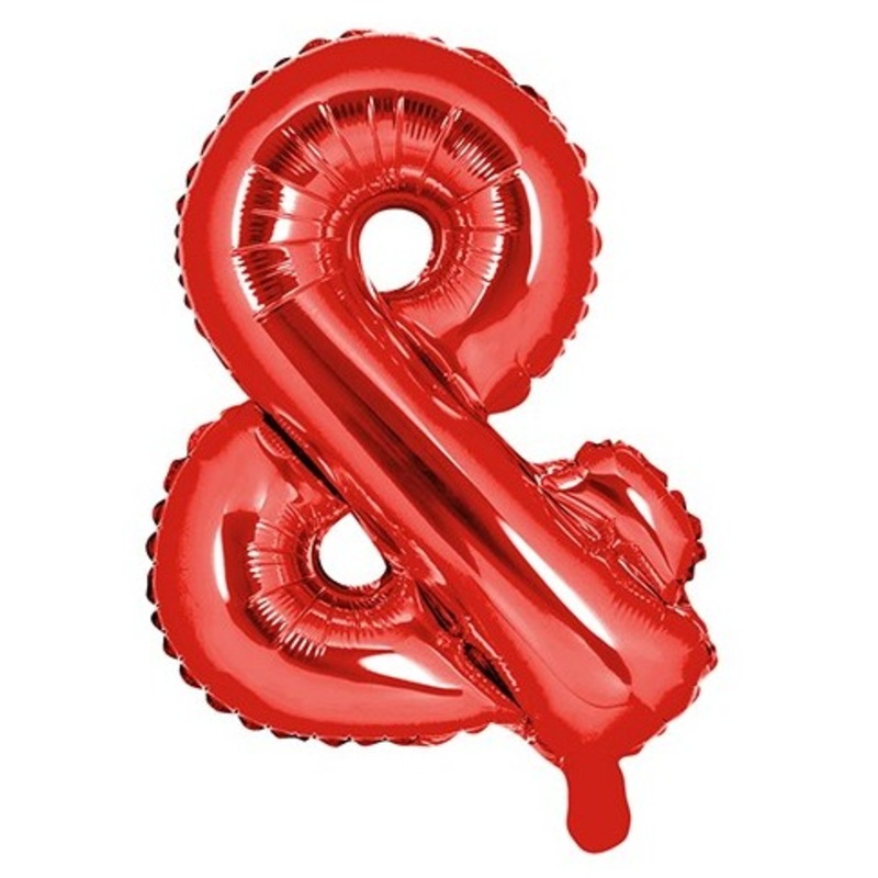 Red & letter balloon 35cm