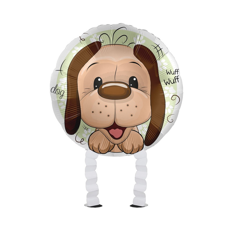 Small dog Airwalker foil balloon 43cm