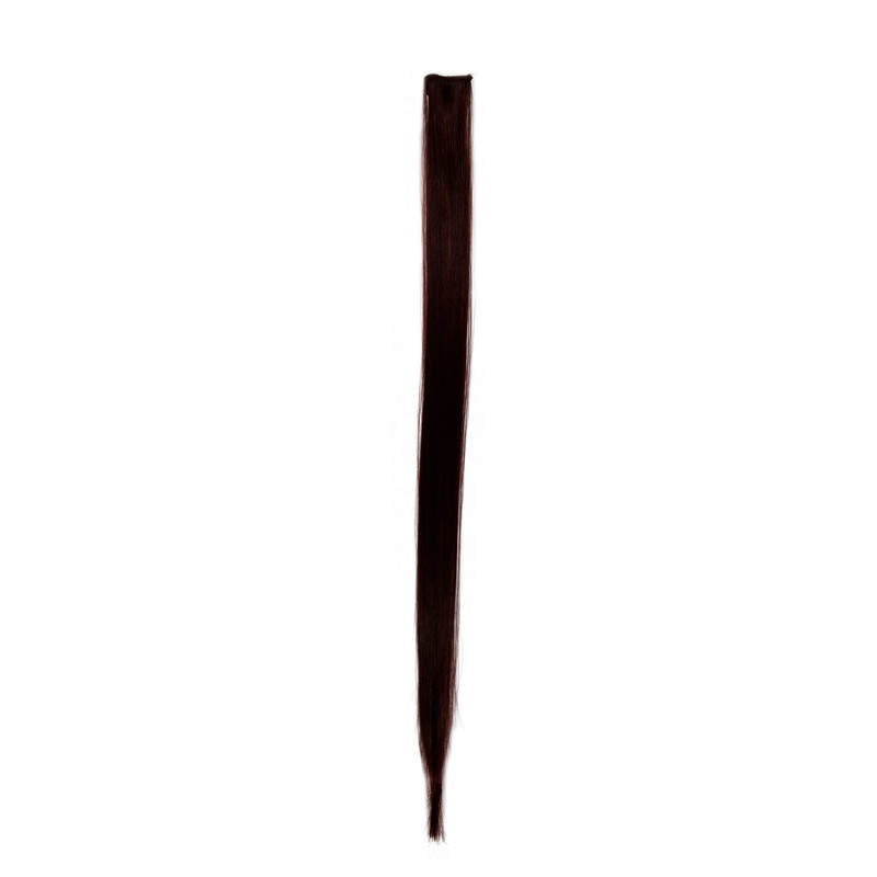 1 Clip Clip-In Strand Hair Extension Straight Chestnut Brown FKJ-1-33
