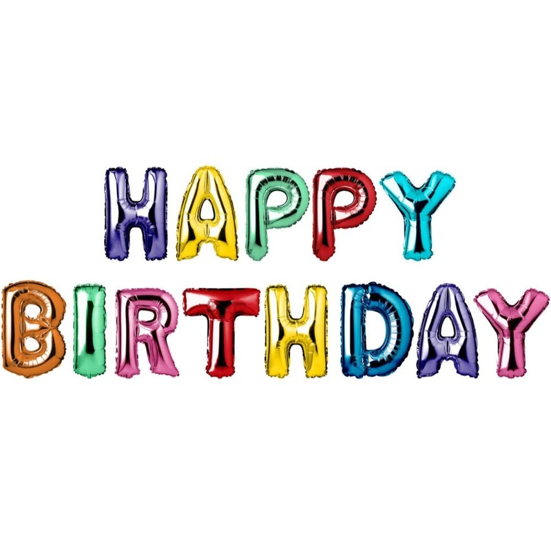 Happy Birthday balloon colorful 36cm