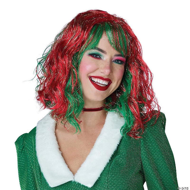 Shimmering Holiday Bob Adult Costume Wig  One Size Fits Most