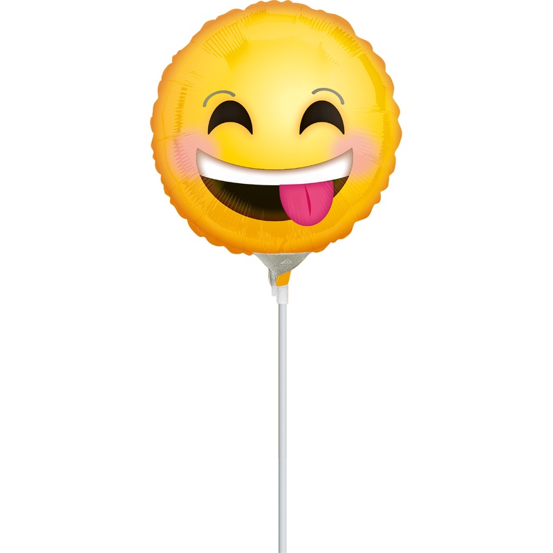 Stick balloon giggling smiley