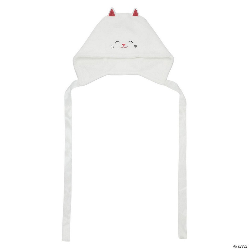 Novelty Beanie 3D Kitty Hood with Chin Ties Beanie