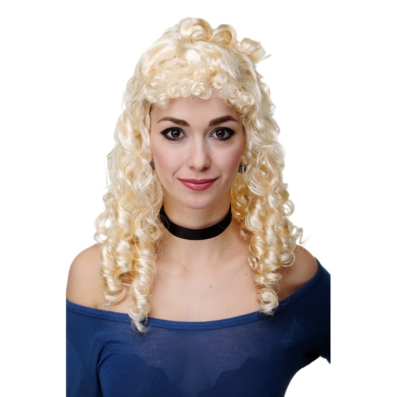 Party lady wig historic cosplay blonde baroque renaissance Countess RJ048