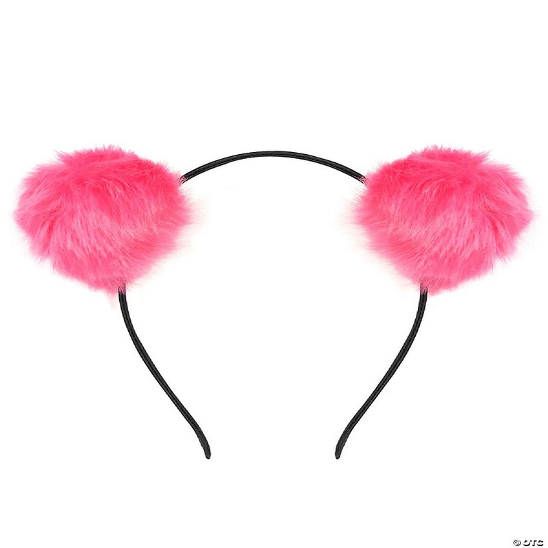 Wrapables Cosplay Costume Headband, Party Headwear, Pink Pom Poms