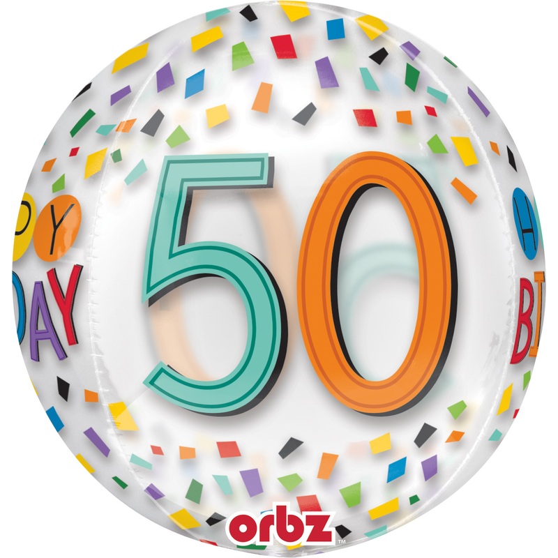 Ball balloon confetti 50th birthday