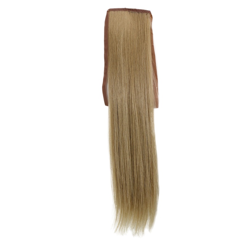 Hairpiece slim Ponytail Pigtail Light Ash Blonde Straight Band + Clip Fastening YZF-TS18-24