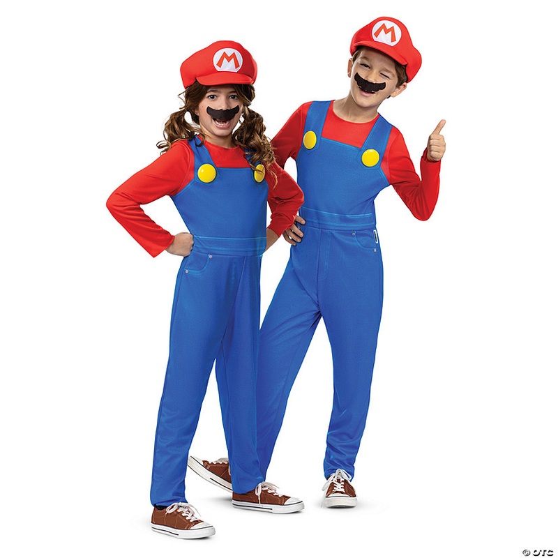 Kids Classic Elevated Super Mario Bros Mario Costume – Large 10-12