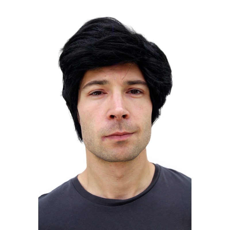Party Halloween Wig Men Man Carnival black short side parting PW0174-P103