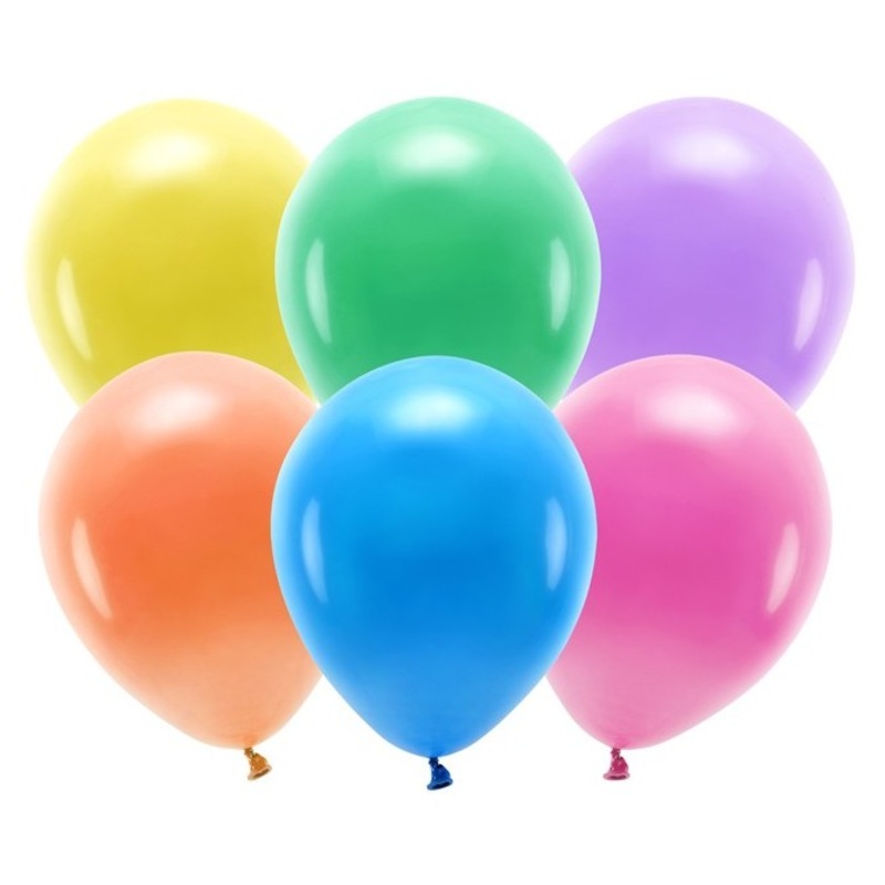 10 Eco pastel balloons colored 26cm
