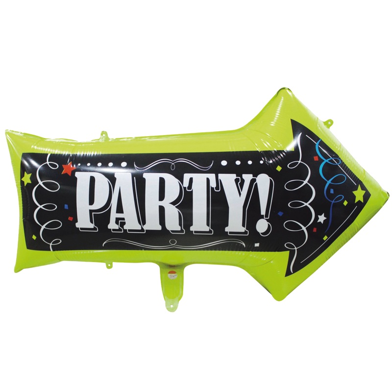 Foil balloon Party this way 75cm