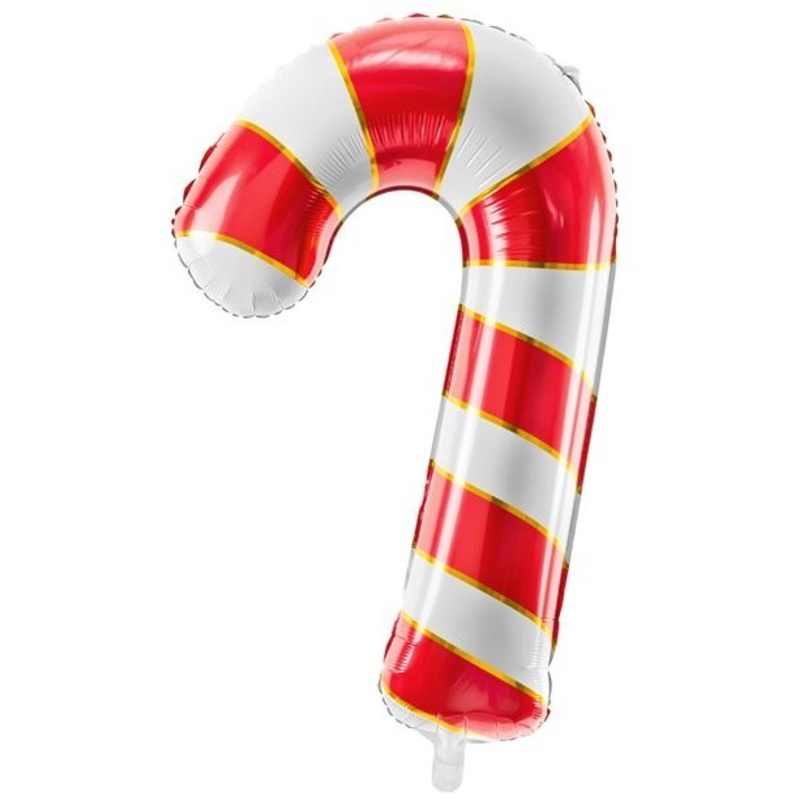 Red candy cane foil balloon 81cm