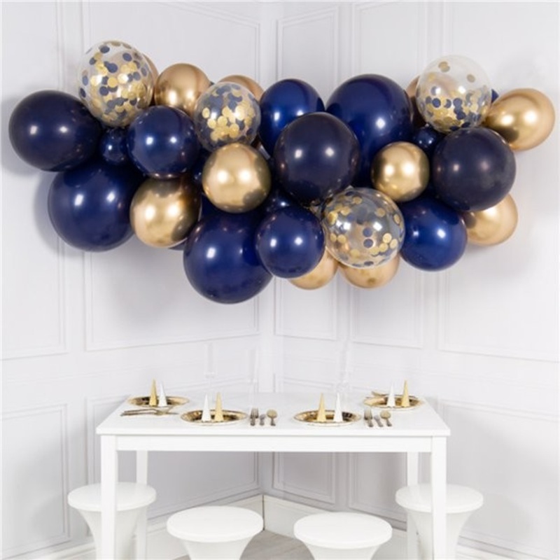Balloon garland dark blue-gold