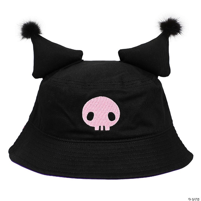 My Melody Kuromi Inspired Black unisex Bucket Hat with ears