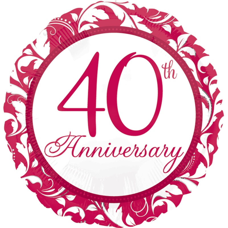 Ruby wedding foil balloon Red Flower
