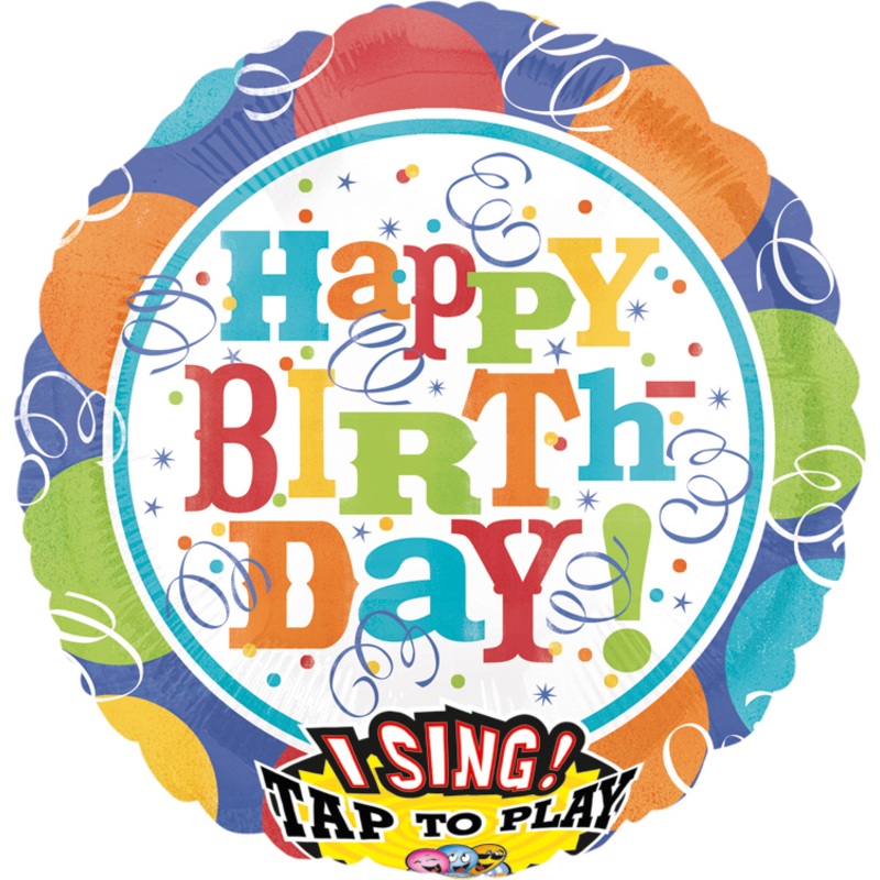 Singing birthday balloon round