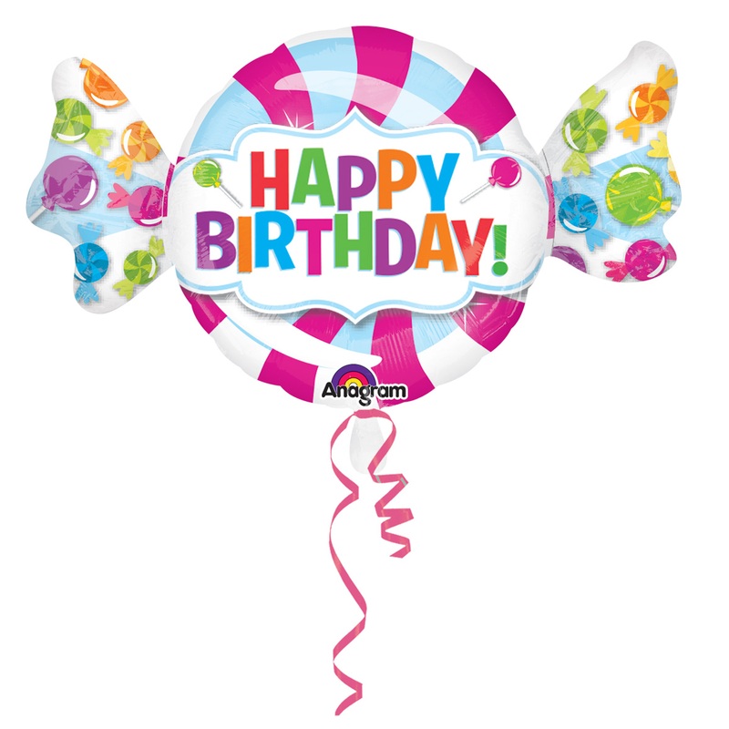 Birthday balloon sweet candy
