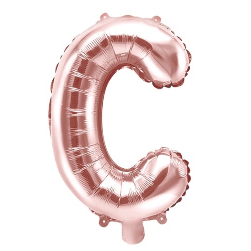 Foil balloon C rose gold 35cm