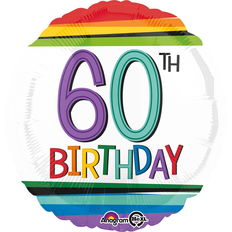 Foil balloon Colorful 60th Birthday