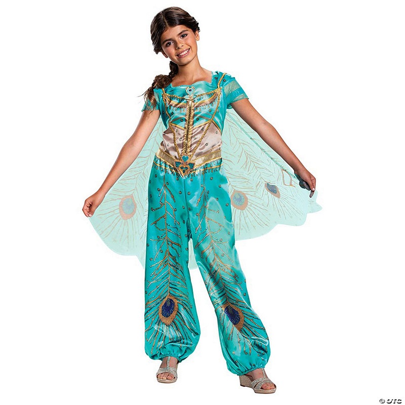 Girl’s Classic Aladdin Live Action Teal Jasmine Costume