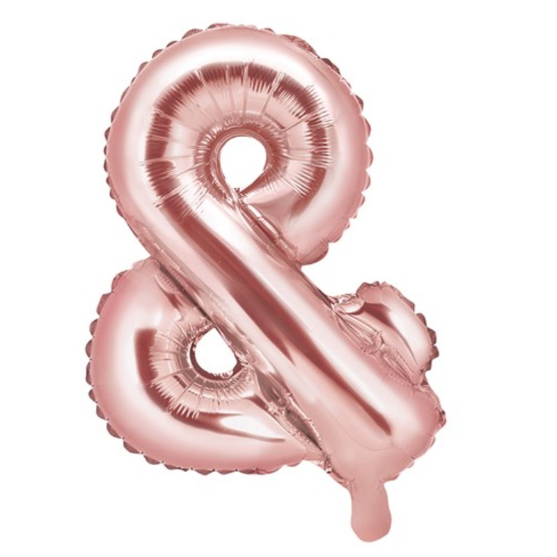 & Signs foil balloon rose gold 35cm