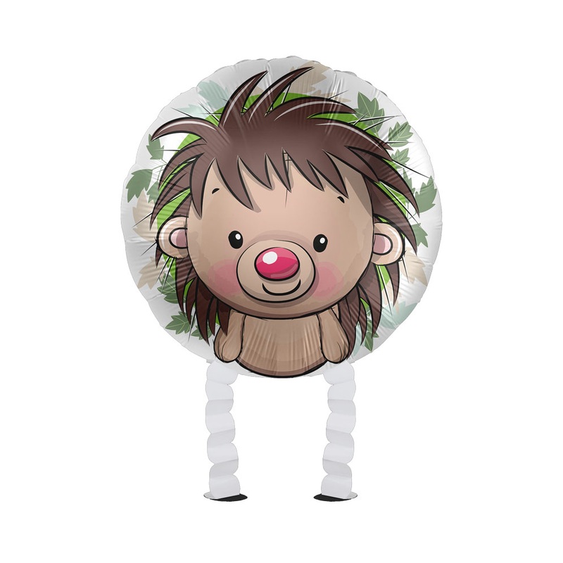 Small hedgehog Airwalker foil balloon 43cm