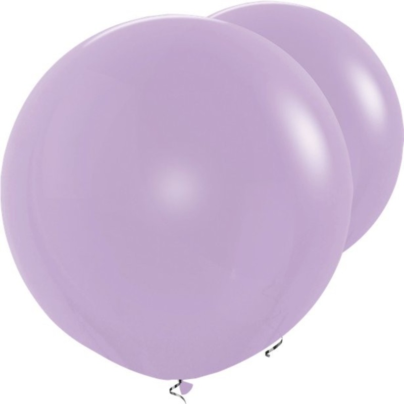 2 Big Giant Lavender Balloons 91cm