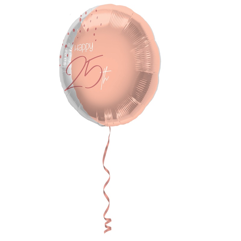 25th birthday 1 foil balloon Elegant blush rose gold