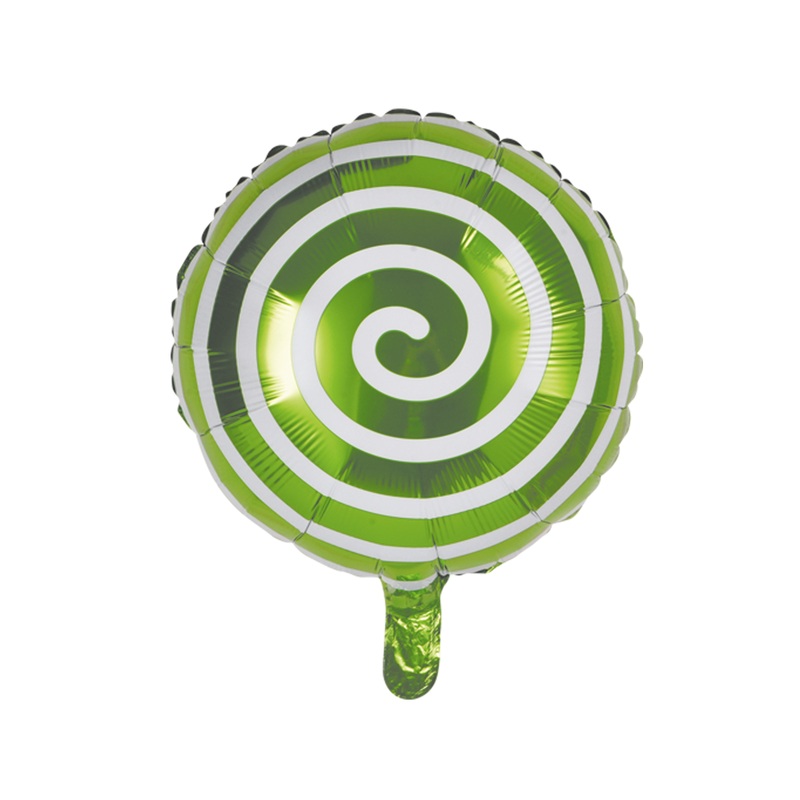 Foil balloon Lollipop metallic green 45cm