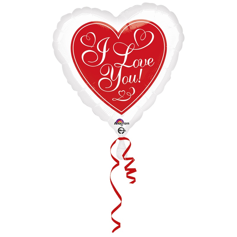 Heart balloon hot love 43cm