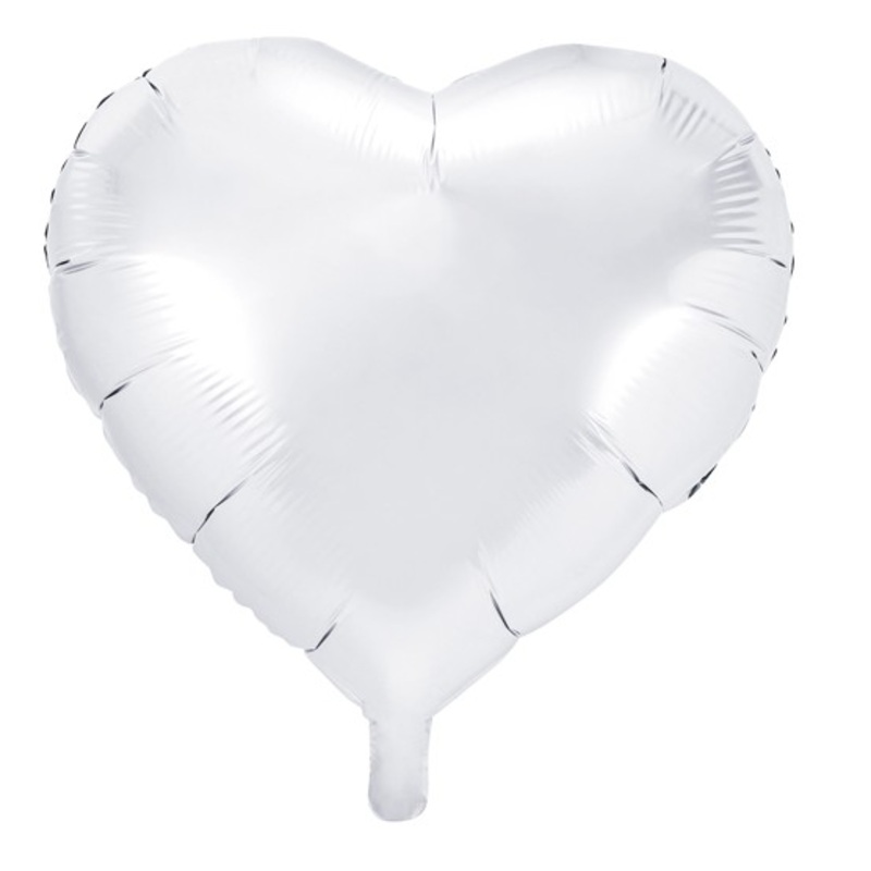 Herzilein foil balloon white 45cm