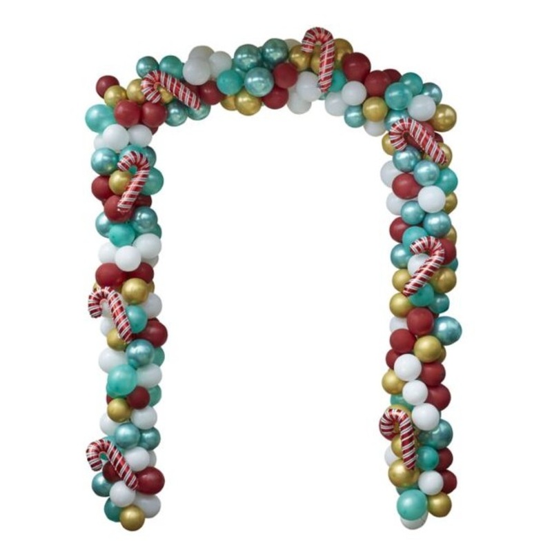 Home for Christmas balloon garland