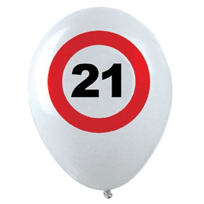 12 traffic sign 21 latex balloons
