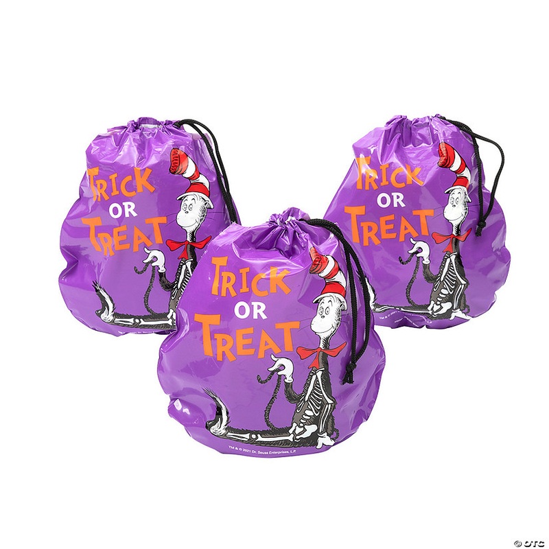 Bulk  72 Pc. Dr. Seuss Halloween Drawstring Goody Bags