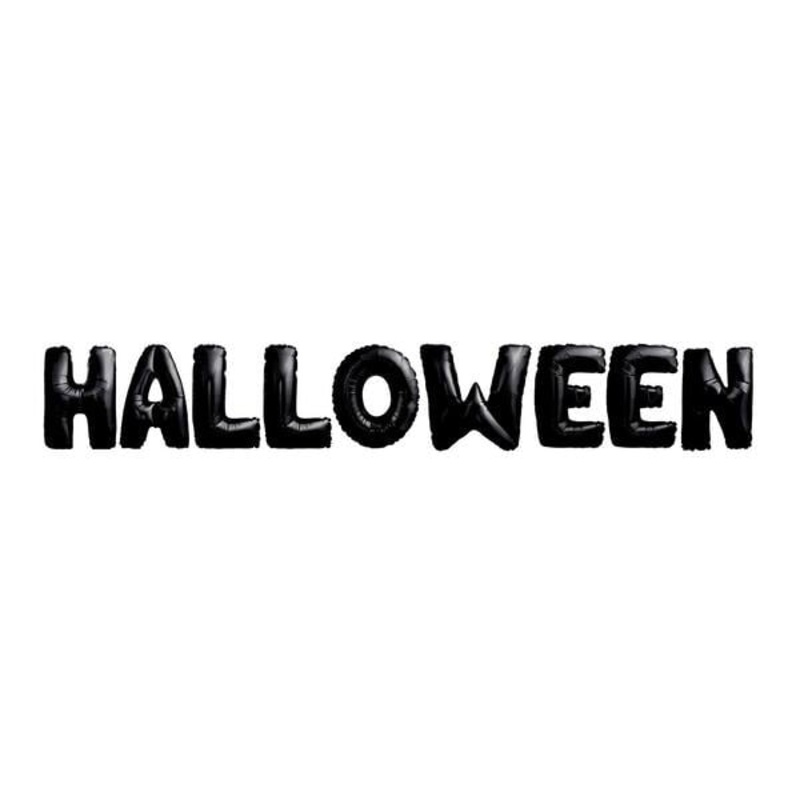 Foil balloon Halloween lettering in black 40cm