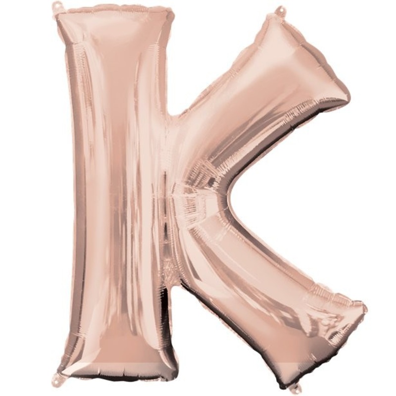Letter K foil balloon rose gold 41cm