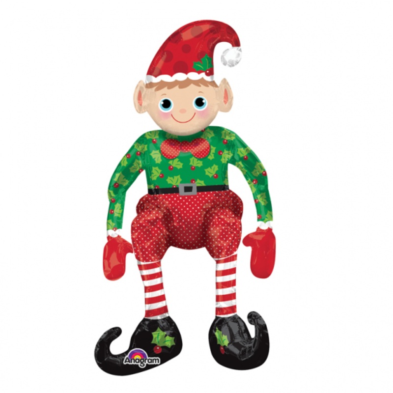 Sitting Christmas elf balloon 43 x 73cm