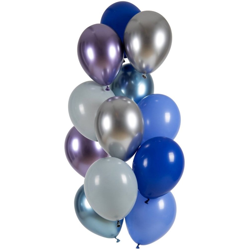 12 ocean blue balloon mix 33cm