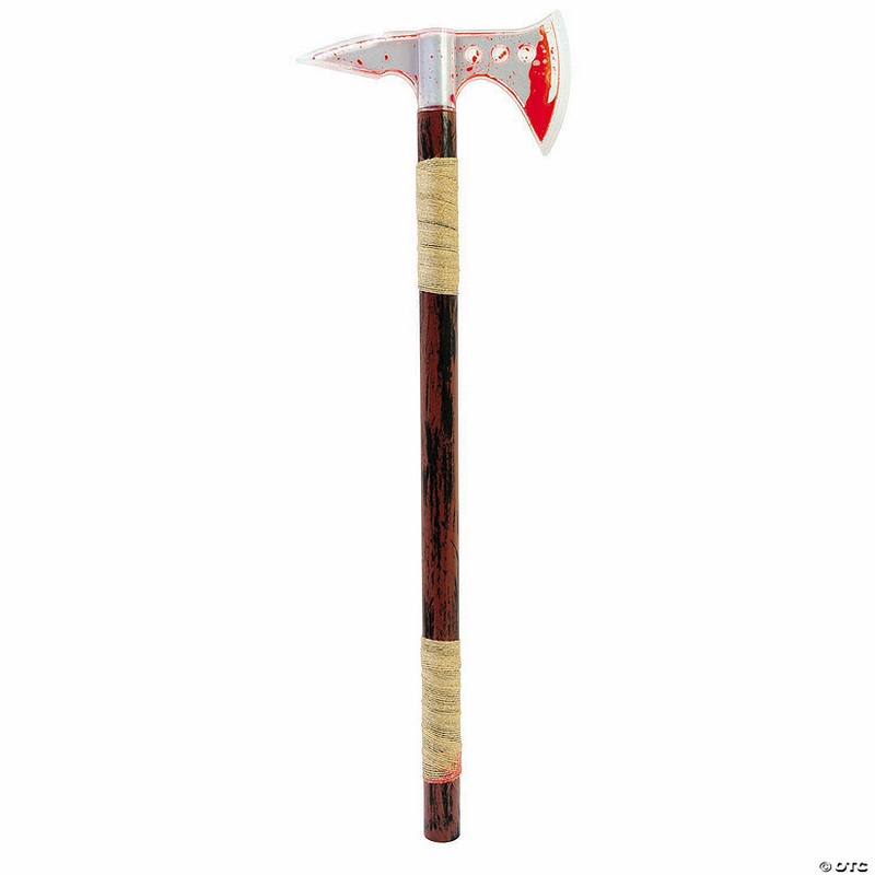 24 Bleeding Wood Plastic Axe Costume Accessory