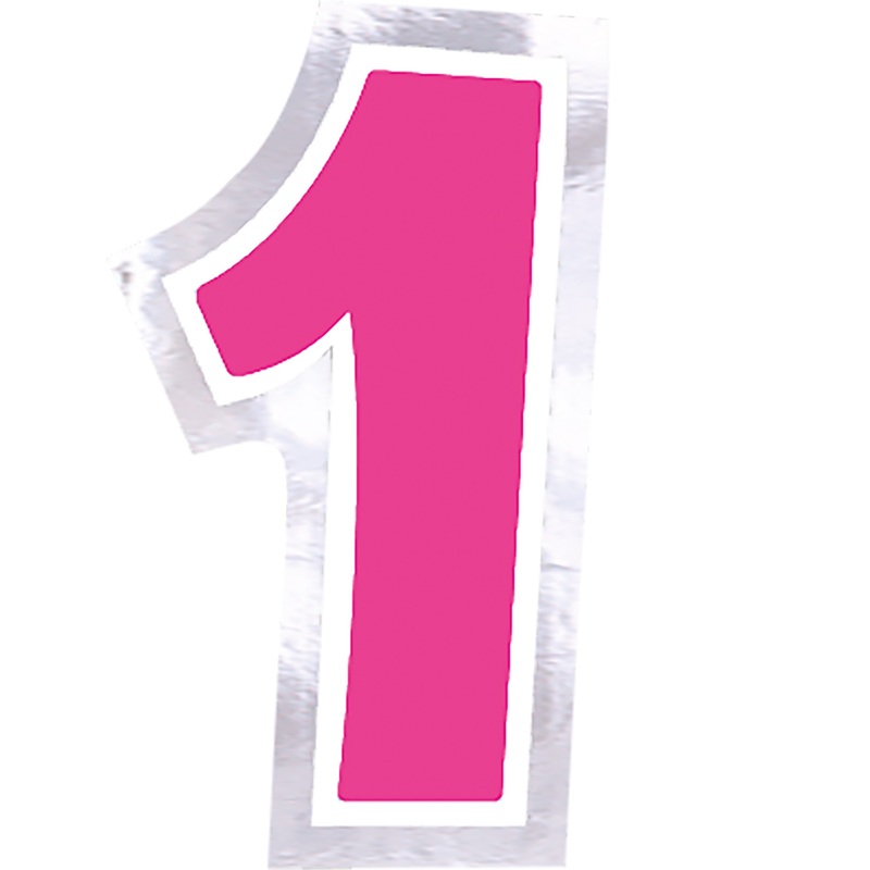 48 balloon stickers number 1