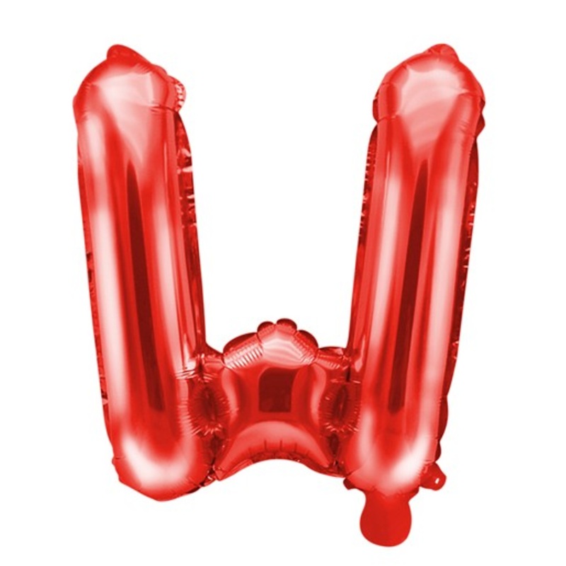 Red W letter balloon 35cm