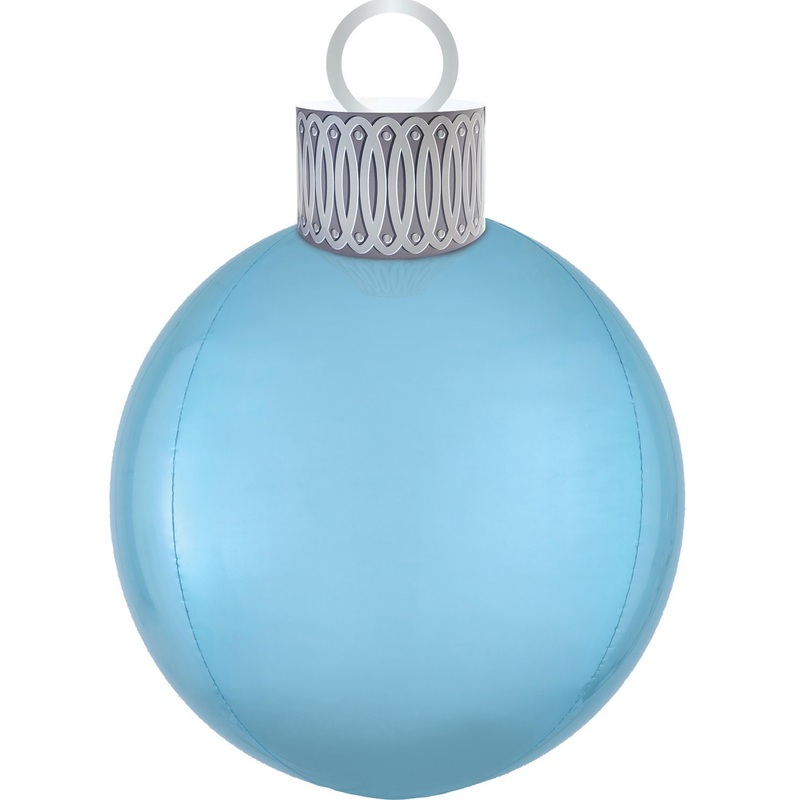 Christmas ball balloon light blue 38 x 50cm