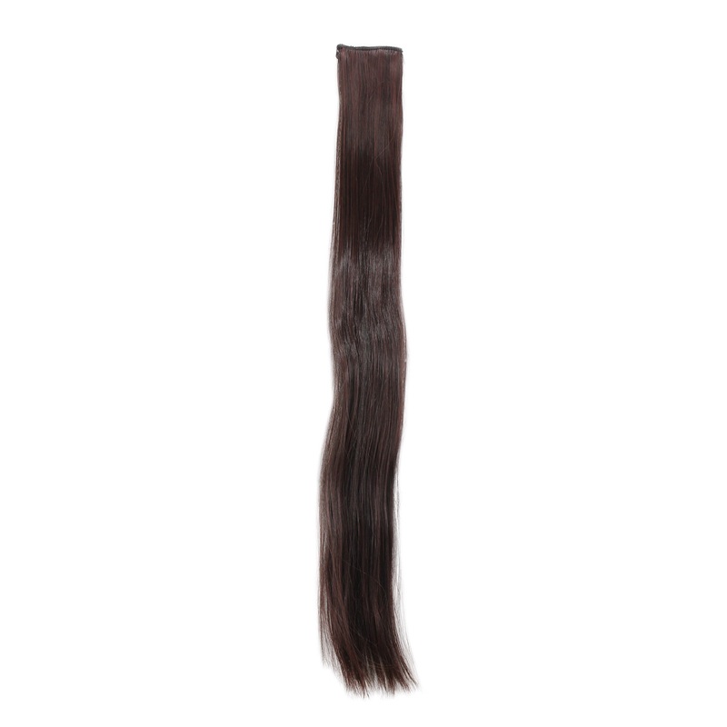 2 Clips Extension Strand Straight 65 cm Chestnut Brown YZF-P2S25-2T33