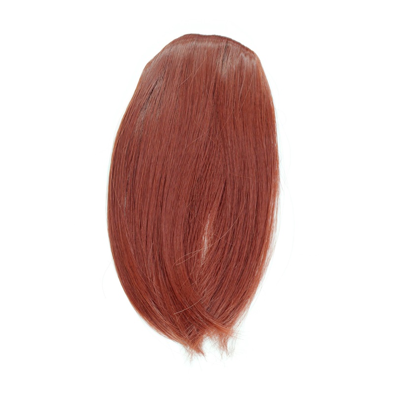 Hair Piece Clip in Bangs Fringe synthetic fiber dark copper red YZF-1088HT