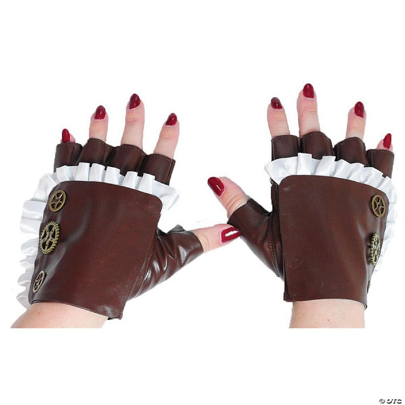Morris Costumes GLH180087 Gloves with Ruffle & Gears – One Size